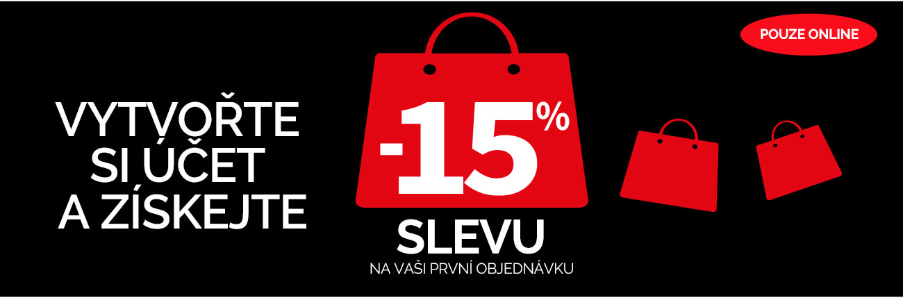 Dokončete registraci a získejte ihned slevu 15% na váš první nákup online! promo-first-purchase